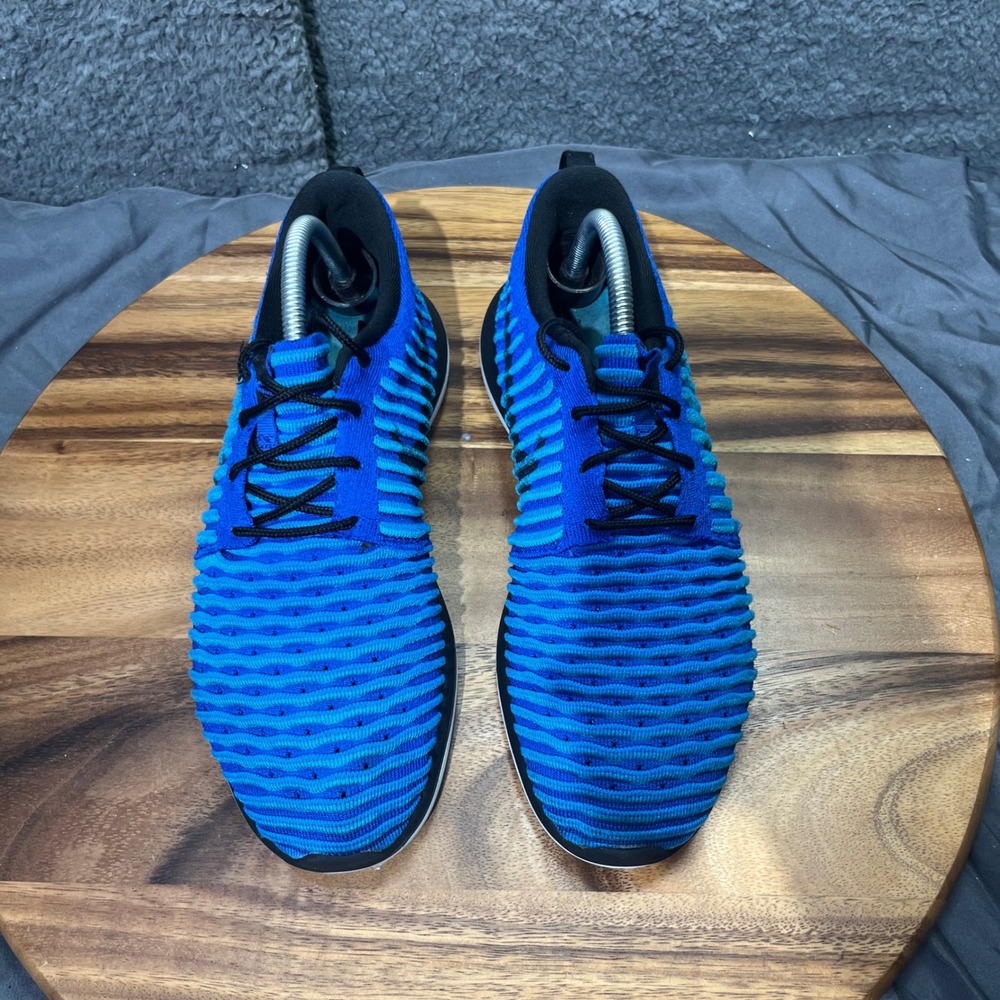 Nike Roshe Run Knit Blue Black Men's Athletic Comfort Sneakers‎ Shoes Size 7 - Picture 10 of 12
